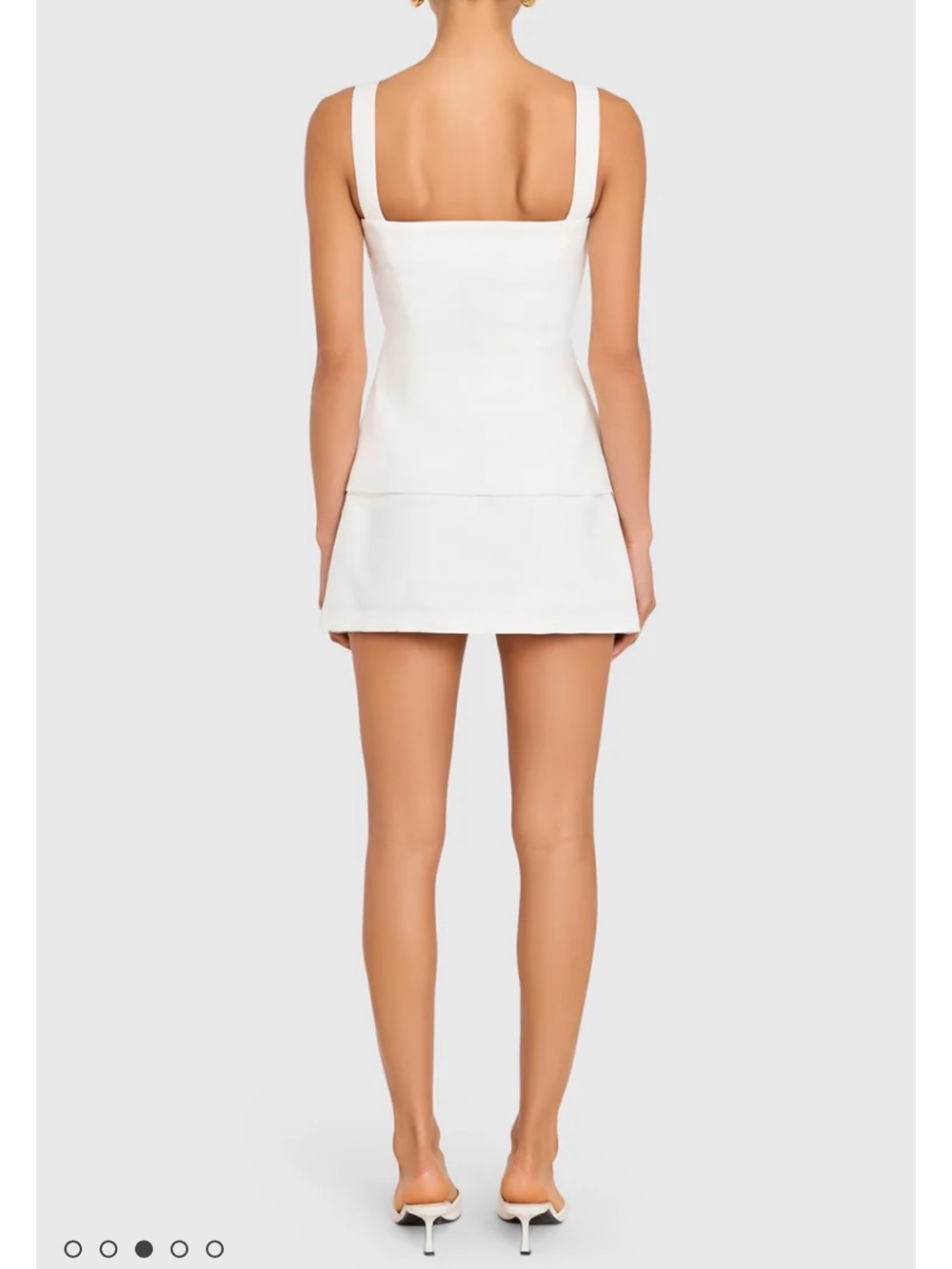 NWT Amanda Uprichard White Travis Skort Romper Medium - Picture 3 of 7